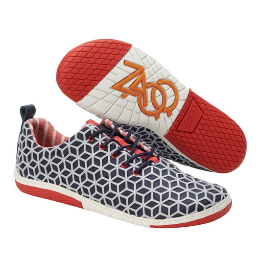 ABEQ Grey Red - ZAQQ Barfußschuhe