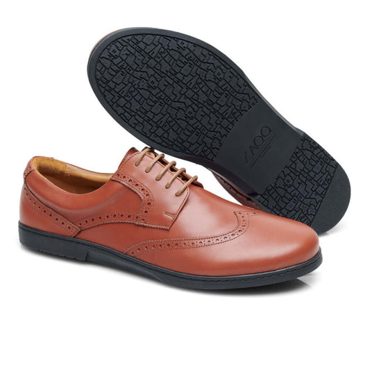 BRIQ Brogue Cognac - ZAQQ Barfußschuhe