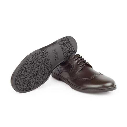 BRIQ Brogue Dark Brown - ZAQQ Barfußschuhe