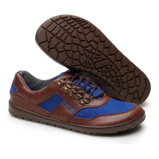 HIQE Low Brown Blue Waterproof - ZAQQ Barfußschuhe