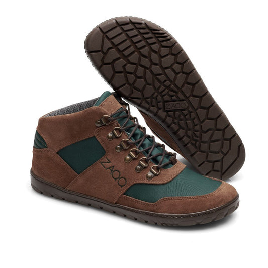 HIQE Mid Brown Green Waterproof - ZAQQ Barfußschuhe